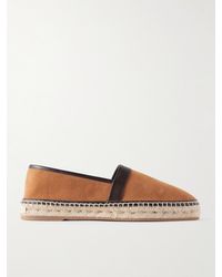 Manolo Blahnik - Nerano Espadrilles aus Veloursleder mit Lederbesatz - Lyst