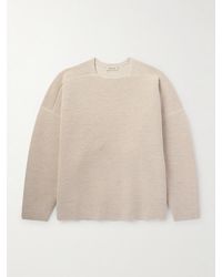Fear Of God - Logo-Appliquéd Ribbed Virgin Wool Sweater - Lyst