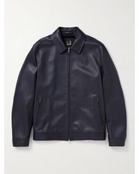 Dunhill - Leather Blouson Jacket - Lyst
