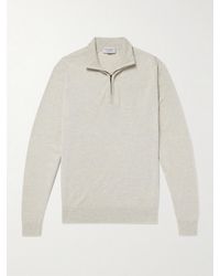 John Smedley - Tapton Slim-Fit Merino Wool Half-Zip Sweater - Lyst