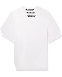 Palm Angels - Three-pack Slim-fit Logo-appliquéd Cotton-jersey T-shirts - Lyst