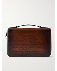 Berluti - Itauba Wide Leather Messenger Bag - Lyst