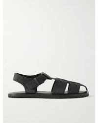 The Row - Fisherman Suede Sandals - Lyst
