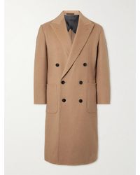 James Purdey & Sons - Town And Country Double-breasted Camel Hair-blend Coat - Lyst