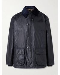 Barbour - Bedale Corduroy-Trimmed Waxed-Cotton Jacket - Lyst