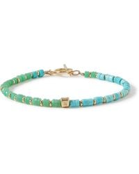Peyote Bird - St. Tropez Gold-plated Turquoise And Chyrsoprase Beaded Bracelet - Lyst