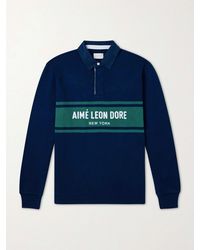 Aimé Leon Dore - Logo-Embroidered Cotton-Jersey Polo Sweater - Lyst