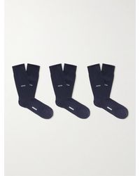 Missoni - Confezione da tre paia di calze in misto cotone con logo jacquard - Lyst