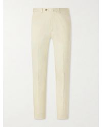 De Petrillo - Tapered Cotton-Twill Suit Trousers - Lyst