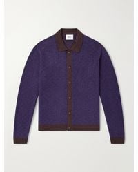 NN07 - Thor 60004 Checked Wool-Blend Cardigan - Lyst