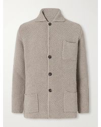 Anderson & Sheppard - Merino Wool And Cashmere-Blend Cardigan - Lyst