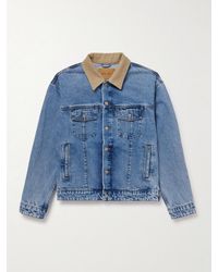 NN07 - Roy 1882 Corduroy-Trimmed Organic Denim Jacket - Lyst