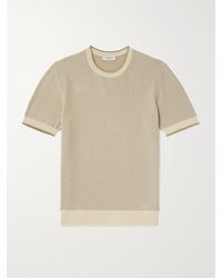 Piacenza 1733 - Waffle-Knit Cotton T-Shirt - Lyst