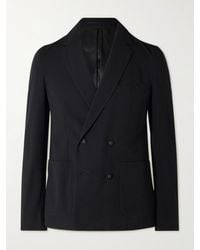 Officine Generale - Leon Double-Breasted Cotton-Seersucker Suit Jacket - Lyst