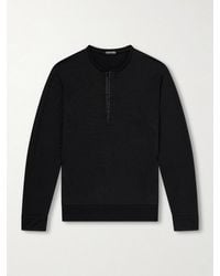 Tom Ford - Slim-Fit Cashmere, Wool And Silk-Blend Sweatshirt - Lyst