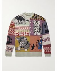 Kapital - Patchwork Cotton-blend Jacquard Sweater - Lyst