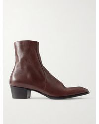 Saint Laurent - Stanton Full-grain Leather Ankle Boots - Lyst