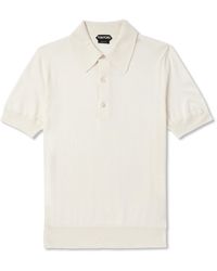 Tom Ford - Slim-fit Cashmere And Silk-blend Polo Shirt - Lyst