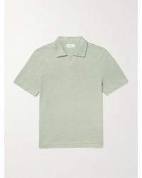 MR P. - Linen And Organic Cotton-Blend Polo Shirt - Lyst