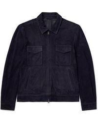 Thom Sweeney - Suede Bomber Jacket - Lyst