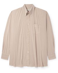 Our Legacy - Borrowed Button-Down Collar Cotton-Voile Shirt - Lyst