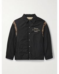 Visvim - Coach Leopard-Print Cotton-Moleskin Trimmed Wool And Silk-Blend Twill Jacket - Lyst