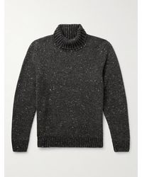 Inis Meáin - Donegal Merino Wool And Cashmere-blend Rollneck Sweater - Lyst