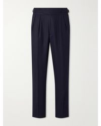 Rubinacci - Manny Tapered Mélange Virgin Wool-Twill Trousers - Lyst
