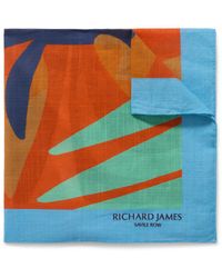 Richard James - Printed Cotton Pocket Square - Lyst