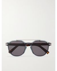 Dior - Diorblacksuit Ri Round-Frame Acetate And-Tone Sunglasses - Lyst