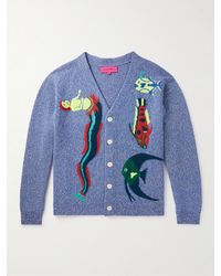 The Elder Statesman - Sealife Jacquard-Knit Cashmere Cardigan - Lyst