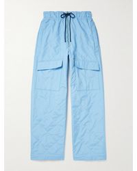 Dries Van Noten - Straight-Leg Quilted Padded Shell Drawstring Cargo Trousers - Lyst