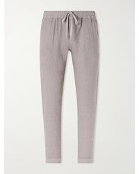Thom Sweeney - Straight-leg Linen Drawstring Trousers - Lyst