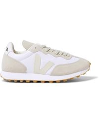 Veja - Rio Branco Leather-trimmed Suede And Alveomesh Sneakers - Lyst