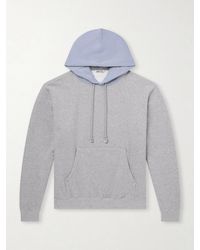 AURALEE - Two-Tone Cotton-Jersey Hoodie - Lyst