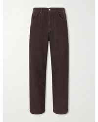 FRAME - The Baggy Straight-Leg Cotton-Corduroy Jeans - Lyst