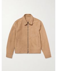 MR P. - Panelled Leather-Trimmed Suede Jacket - Lyst