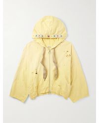Kapital - Kapuzenjacke aus Baumwoll-Jersey mit Reißverschluss und Verzierungen in Distressed-Optik - Lyst