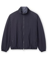 STÒFFA - Reversible Wool-seersucker And Poplin Bomber Jacket - Lyst