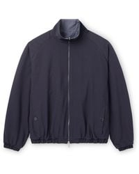 STÒFFA - Reversible Wool-seersucker And Poplin Bomber Jacket - Lyst