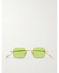 Gucci - Rimless Rectangular-frame Gold-tone Sunglasses - Lyst