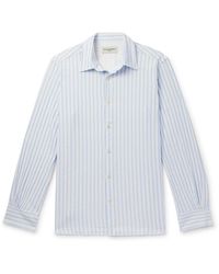 Officine Generale - Giacomo Striped Cotton-Voile Shirt - Lyst