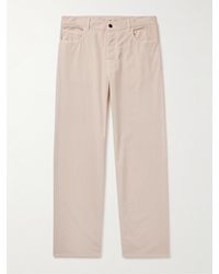 The Row - Ross Straight-leg Cotton-corduroy Trousers - Lyst