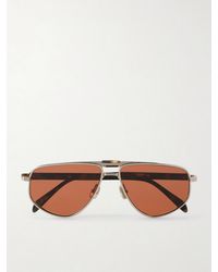 Brunello Cucinelli - Aviator-Style Titanium Sunglasses - Lyst