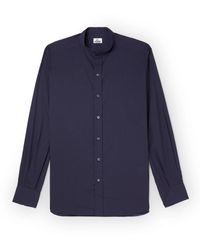 SEBLINE - Eton Grandad-collar Cotton-voile Shirt - Lyst