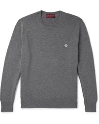 Gucci - Logo-Embroidered Wool And Cashmere-Blend Sweater - Lyst