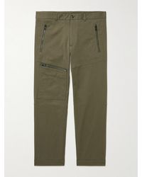 Moncler - Slim-fit Straight-leg Cotton-blend Twill Trousers - Lyst