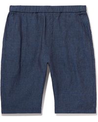 Barena - Agro Vinci Straight-leg Cotton And Linen-blend Drawstring Shorts - Lyst