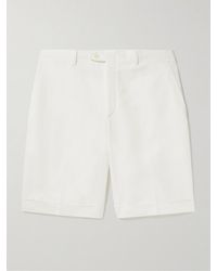 Brioni - Lerici Straight-leg Linen And Cotton-blend Shorts - Lyst