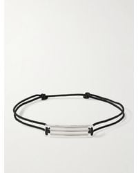 Le Gramme - Godron 5g Waxed-cord And Recycled Sterling Silver Bracelet - Lyst